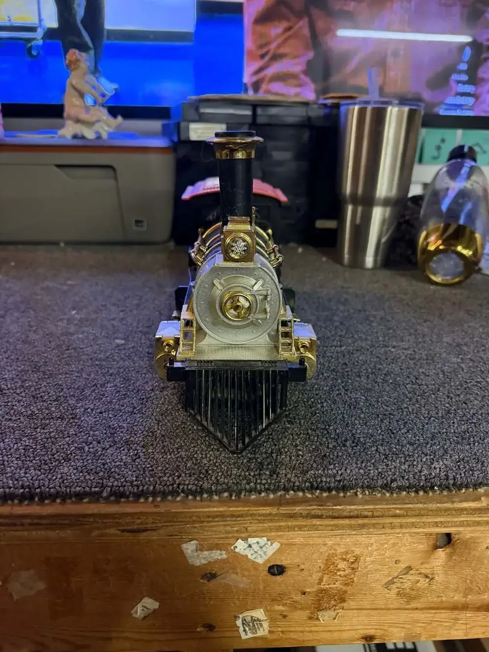 Vintage 1986 New Bright Denver Express Steam Locomotive Train Engine